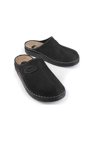 Paleng Kışlık Hakiki Deri Erkek Terlik (554949453) Siyah