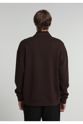 Colin's Colins Relaxed Fit Polo Yaka Düz Erkek Kahverengi Sweatshirt Cl1082016 Q1.v2 Brw