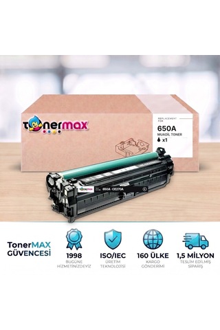 Hp 650a Ce270a Siyah Uyumlu Toner - Çipli / Color Laserjet Enterprise Cp5525 / M750