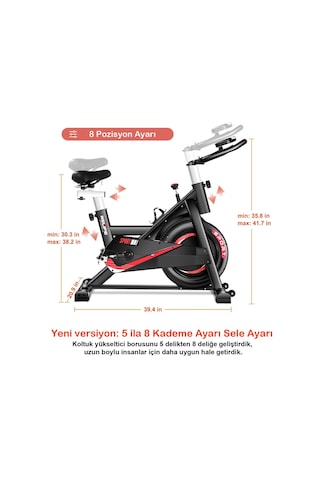 Relife Spin Bike Dikey Kondisyon Bisikleti KR-707