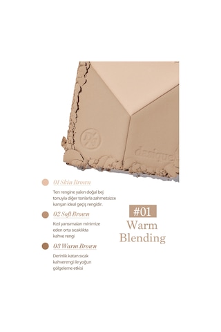 Dasique Doğal Gölgelendirme Sunan 3'lü Kontür Paleti V Cut Blending Shading 01 Warm Blending