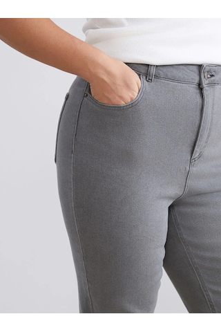 Lc Waikiki Gri Büyük Beden Flare Kadın Jean Pantolon