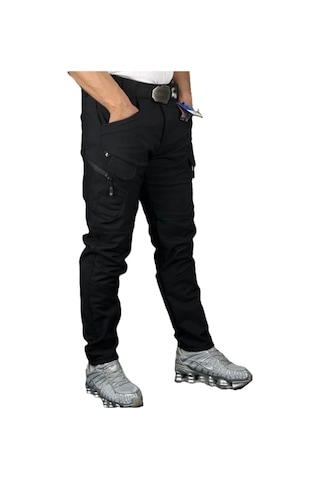 Mikro Taktikal Outdoor Kargocep Içipolarlı 7cepli Softjel Sıvı Ve Rüzgar Geçirmez Kışlıkcargoceppantolon Siyah