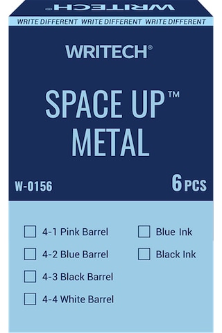 Wrıtech W-0156a1 Metal Up 0,7mm Mavi Jel Kalem - 24'lü Set Ahşap