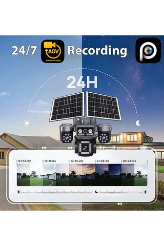 Ventus Z7plus 128gb 8mp 4 Kameralı 4g Çift Solar Panel 16x Zoom Dual Batarya Hieasy Aov Sürekli Kayıt Gece Görüş Çift Yönlü Ses Hieasy Türkçe