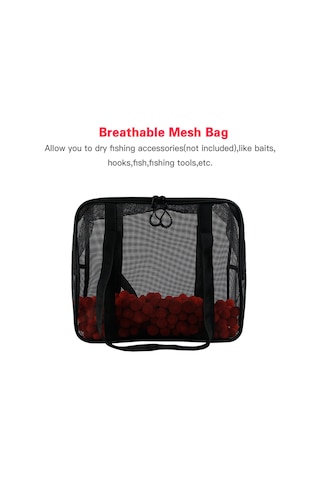Maiyame Balık Yemi Kurutma Ağı Seti - Pvc Dokulu İç Çanta + Oxford Dış Çanta, 35x16x30cm İç Ölçü, 0.53kg Ağırlık