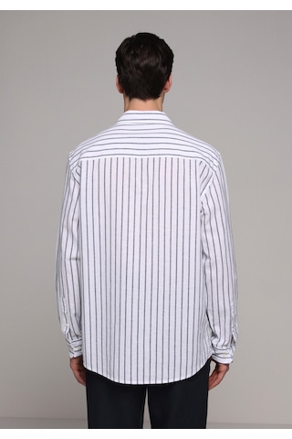 Colin's Colins Regular Fit Shirt Neck Çizgili Erkek Lacivert Uzun Kol Gömlek Cl1080092 Q1.v2 Nav