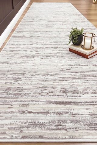 Lines Modern Yolluk Dokuma Halı Salon Oturma Odası Mutfak Halısı Koridor Antre Bej