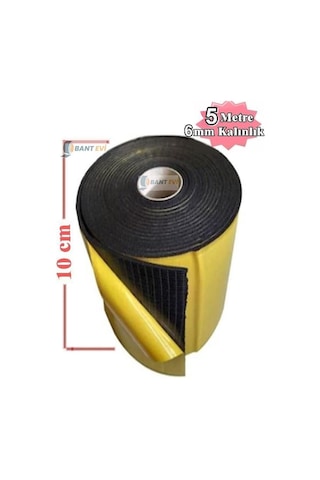 Araç Oto Ses Isı Yalıtım 10cmx5metre 6mm Yapışkanlı Kauçuk