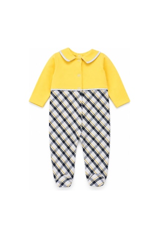 Babyhola Erkek Bebek Tavşan Desenli Patikli Tulum 12536 Sarı