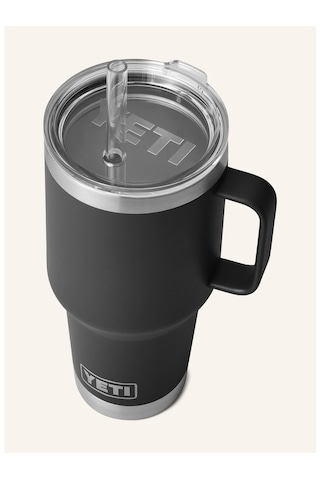 Yeti Termal Kupa 1l , Çift Cidarlı, Paslanmaz Çelik, Pipetli Ve Saplı Siyah