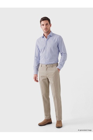 Lcw Busıness Lacivert Slim Fit Ekose Erkek Gömlek