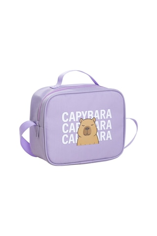 Capybara Orijinal Lisanslı Beslenme Çantası Eğlenceli Tasarım Lila