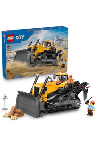 LEGO® City Sarı Buldozer 60466 - 8 Yaş ve Üzeri Çocuklar için İnşaat Sahası Temalı Yaratıcı Oyuncak Yapım Seti (682 Parça)