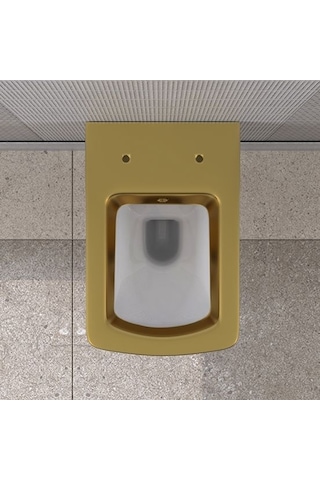 Lucco Loop Asma Klozet İçi Beyaz Dışı Komple Altın