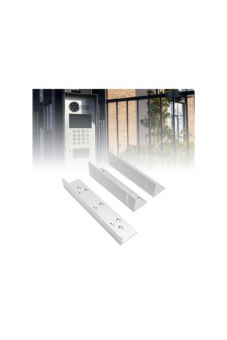 Vkemall 180kg Tutma Gücü Alüminyum Z/l Tipi İç Kapı Elektromanyetik Kilit Braketi 180mm - Ev Ofis Mağaza Güvenliği