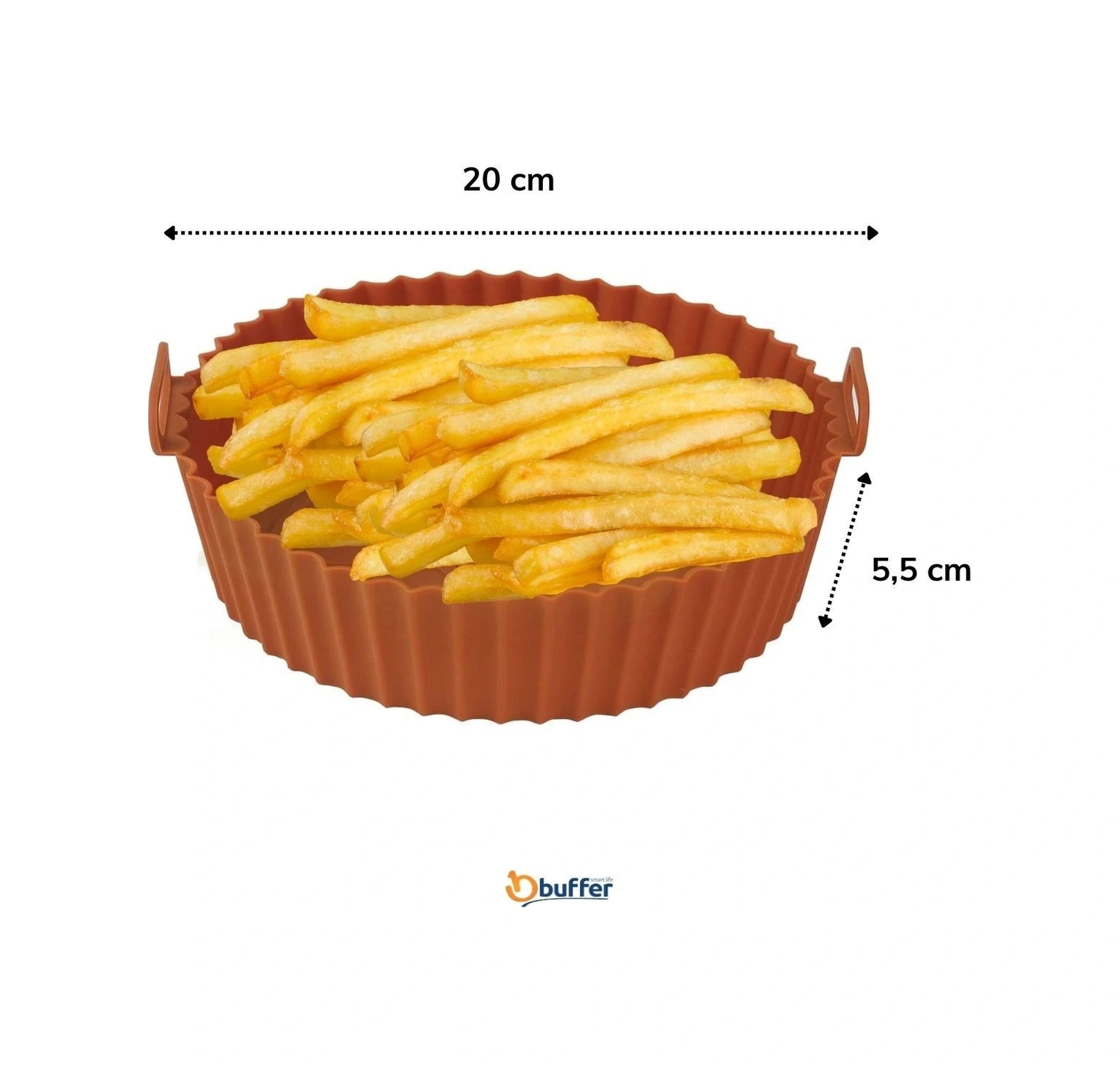 Renkli Isıya Dayanıklı Yıkanılabilir Silikon Fırın Ve Airfryer Yuvarlak Model Pişirme Matı 20 Cm