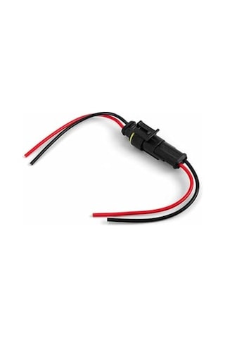 Alkatronik 2 Pin Kablolu Su Geçirmez Konnektör Çift Ip65 200mm Kilitli Erkek Dişi Kolay Bağlantı Soketi