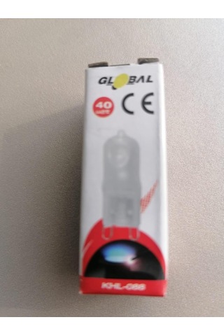 Global G9 Duylu 40 Watt Buzlu Halojen Ampul Sarı Işık Boy:3,5 Cm En:1,2 Cm 2 Li Paket