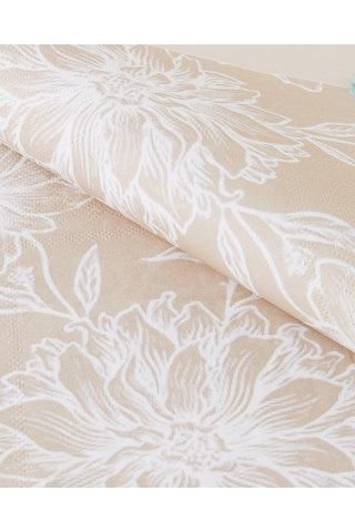 English Home Beige Blossom 20'li Kağıt Peçete 33x33 Cm Bej