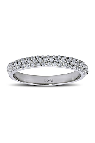 Lova 0,46 Karat Pırlanta Yarımtur Yüzük - 1030156
