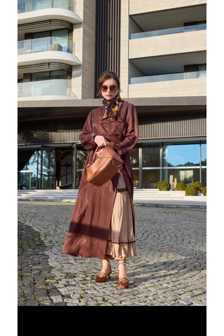 Misswhence İkili Elbise Kahve 39806 Kahverengi