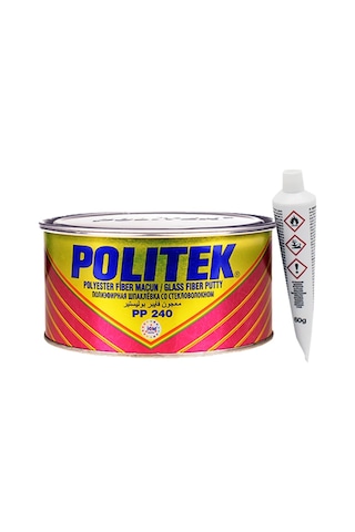 Politek Polyester Fiber ( Elyaf ) Macun Gri 1800Gr Politek Polyester Fiber ( Elyaf ) Macun Gri 1800Gr