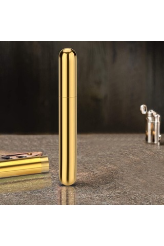 Çelik Tekli 48 Ring Gold Puro Kılıfı Puro Kutusu Pp19sr