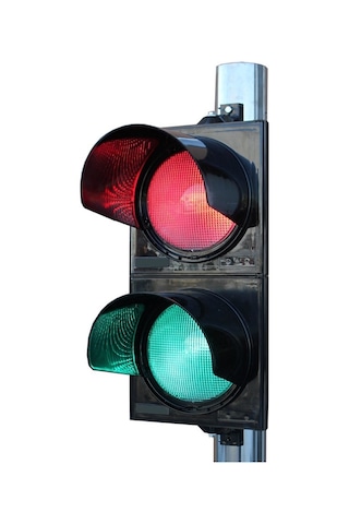 300 Mm Power Ledli Kırmızı Yeşil İkili Sinyal Verici, Trafik Lambası-3022
