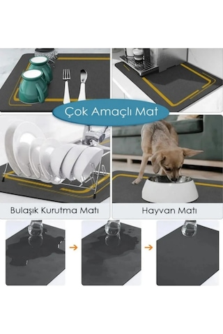 Bulaşık Yıkama Matı Kurulama Matı Bulaşık Kurutma Matı Katlanabil