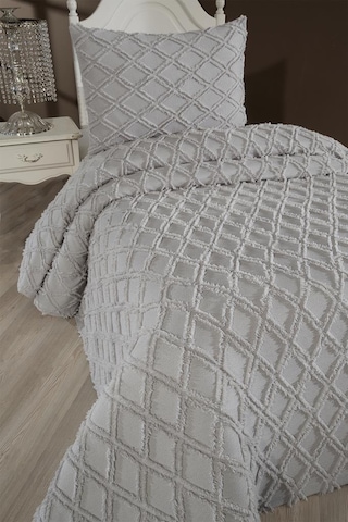 Çeyiz Diyarı Vesya 2 Parça Tek Kişilik Pike Takımı Gri Gri