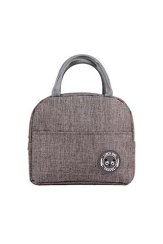 Padalink Gri Isı Ve Soğuk Saklama Çanta - Öğrenci Öğle Yemeği Çantası, Piknik Ve Bento İçin Oxford Kumaşlı Termal Çanta Gri