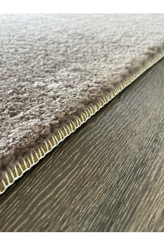 Melena Carpet Premium Modern Peluş Halı Kaymaz Taban Yumuşak Dokulu Lüks Salon Halısı Kahverengi