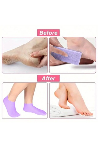 Pratikus Çift Katmanlı Silikon Topuk Çorabı