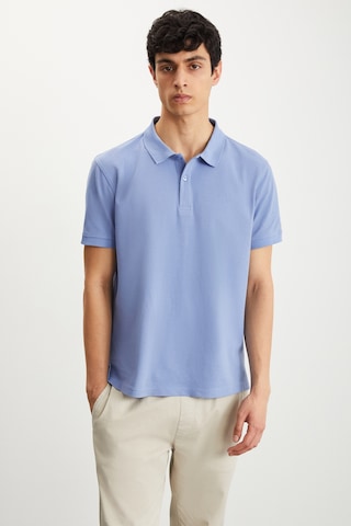 Grımelange Tarnex Erkek %100 Pamuk Kısa Kollu Regular Fit Mavi Polo Yaka T-shirt