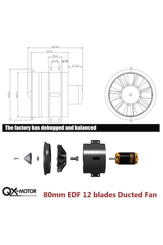 Qx-motor Qf3748/3538 80mm