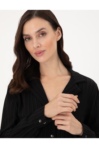 Pierre Cardin Kadın Siyah Gömlek Desenli 50296179-vr046 Siyah