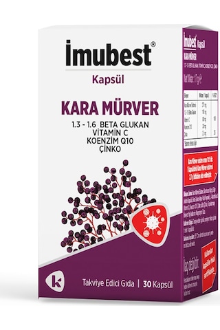 Imubest Kapsül Kara Mürver 30 Kapsül