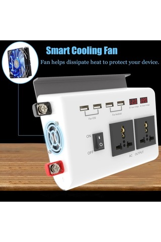 Dancemonkey Araba Güç İnvertörü 300w Dc 12v-ac 220v Dönüştürücü