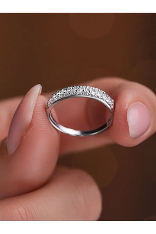 Lucente İnce Дорожка Yüzüğü, 925 Ayar Gümüş 181207372 Gümüş