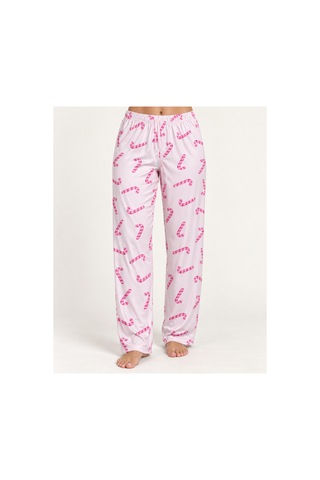 Fit Women Kadın Premium Desenli Rahat Kesim Pudra Pijama Altı 4773