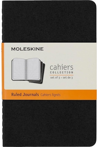 Moleskine Çizgili Cahier Not Defteri 3 Lü Set Cep Boy Siyah