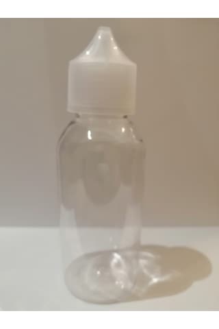 100ml Şeffaf Gorilla Şişe Beyaz Kapak, Plastik Şişe, Boş Şişe, Likit Şişesi, 100 Adet Şeffaf
