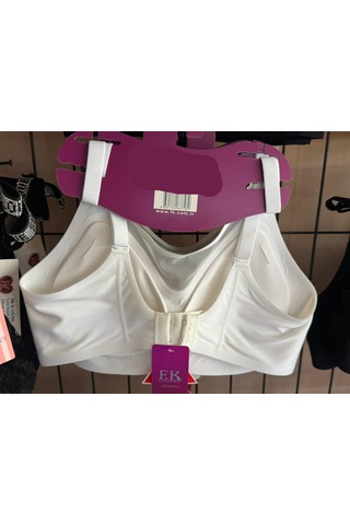 Fk Lingerie Art: 1250 Dikişsiz Lazer Kesim Tül Detaylı Pedli Ve Balensiz Konfor Sütyen BEYAZ
