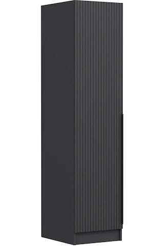 Minar Kale 1 Kapaklı Dolap Antrasit - Antrasit Çizgili Mebran 190cm Antrasit