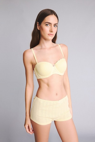 Defacto %100 Pamuk Fitlli Elastik Bel Fiyonk Detaylı Sarı Boxer H3650ax26spyl83 Sarı-yl83