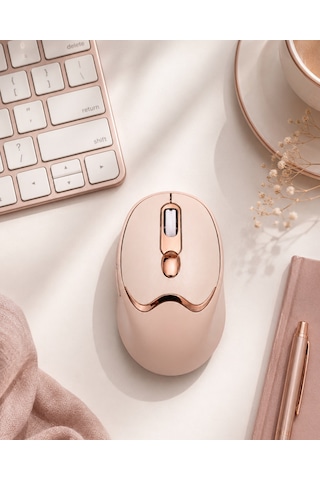 Bluetooth Ve 2.4g Destekli Sessiz Kablosuz Mouse Şarjlı Tasarım Diğer