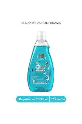 Mr. Oxy Fast Hızlı Yıkama Sıvı Çamaşır Deterjanı Beyazlar & Renkliler 1480 ML