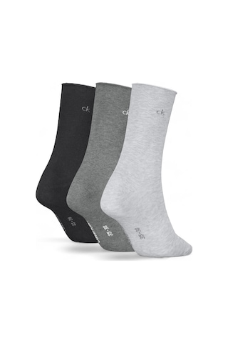 Calvın Kleın Unisex Marka Logolu Günlük Kullanıma Uygun Gri Çorap C701234368 005