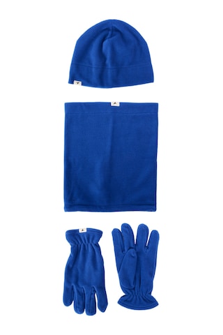 AC&Co / Altınyıldız Classics Erkek Saks Anti-pilling Sıcak Tutan Su Itici Polar Bere Boyunluk Eldiven Set Saks Mavisi